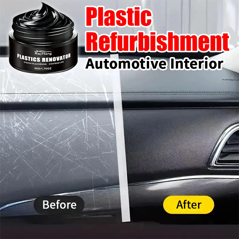Car Interior Plastic Leather Scratch Repair Paste Anti-Aging Paste Automotive Tires Seats Steering Wheel Polishing Renovator set
