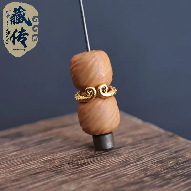 Tibetan Transmitted Ancient Method 18K Gold Craft Tighten Curse Ring Spacer Bead Pad Buddhist Bracelet Accessories Accessories view 2