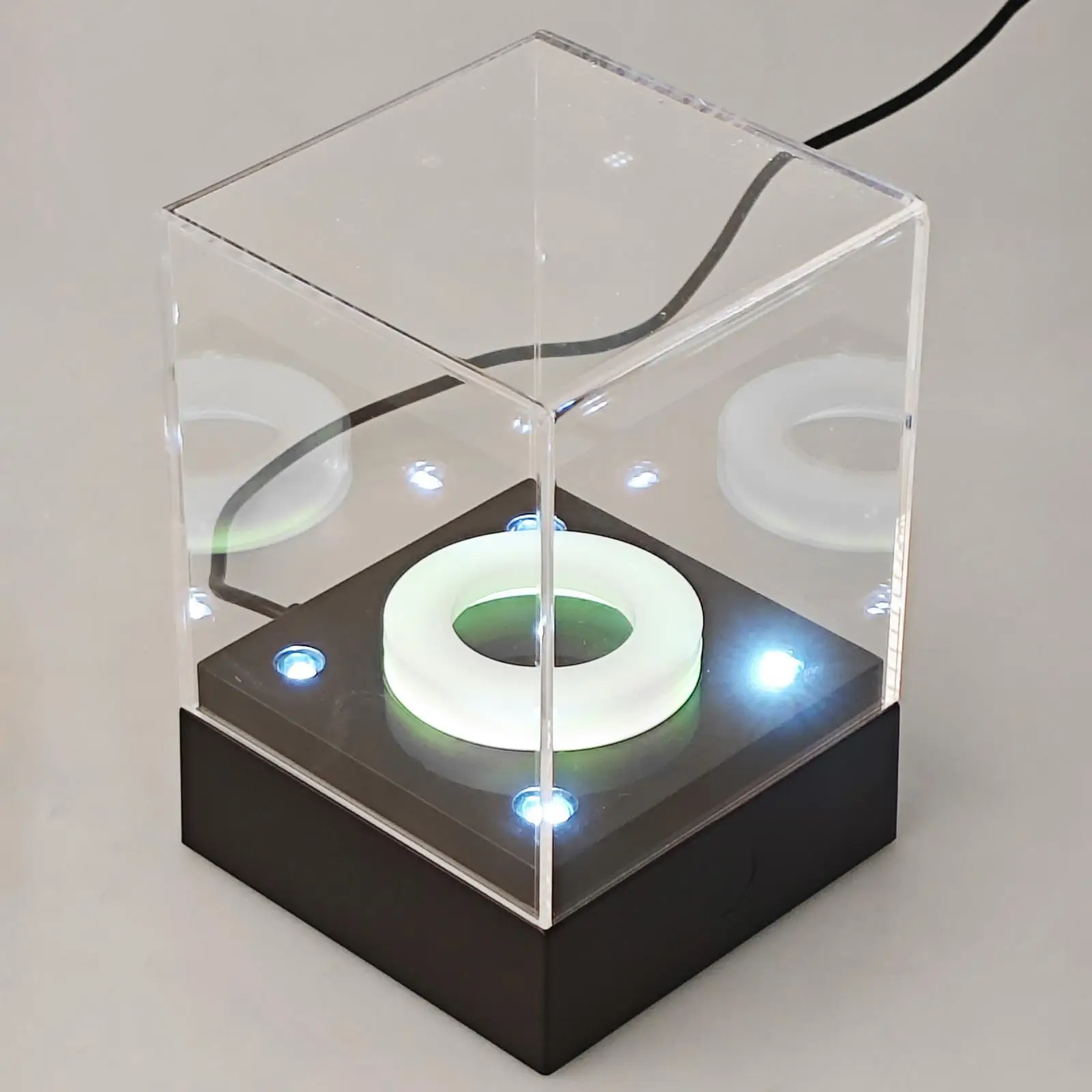 Baseball Display Case with LED with Base protected Tennis Baseball Holder