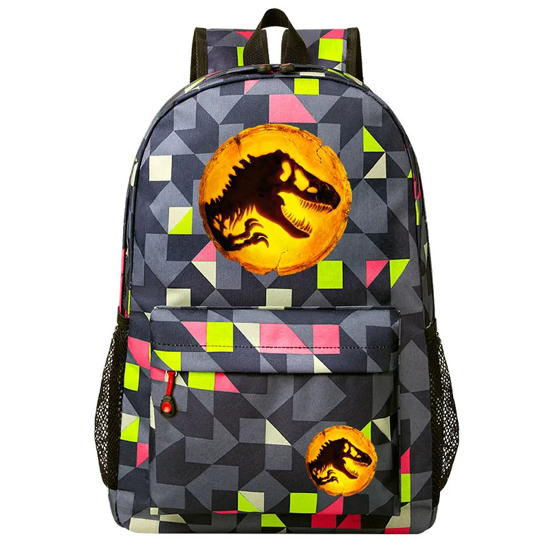 Imagem -04 - Jurassic Dominion Mundo Schoolbag para Estudantes da Escola Primária de Alta Qualidade Crianças Estudante Mochila Portátil Bolsas Ombro