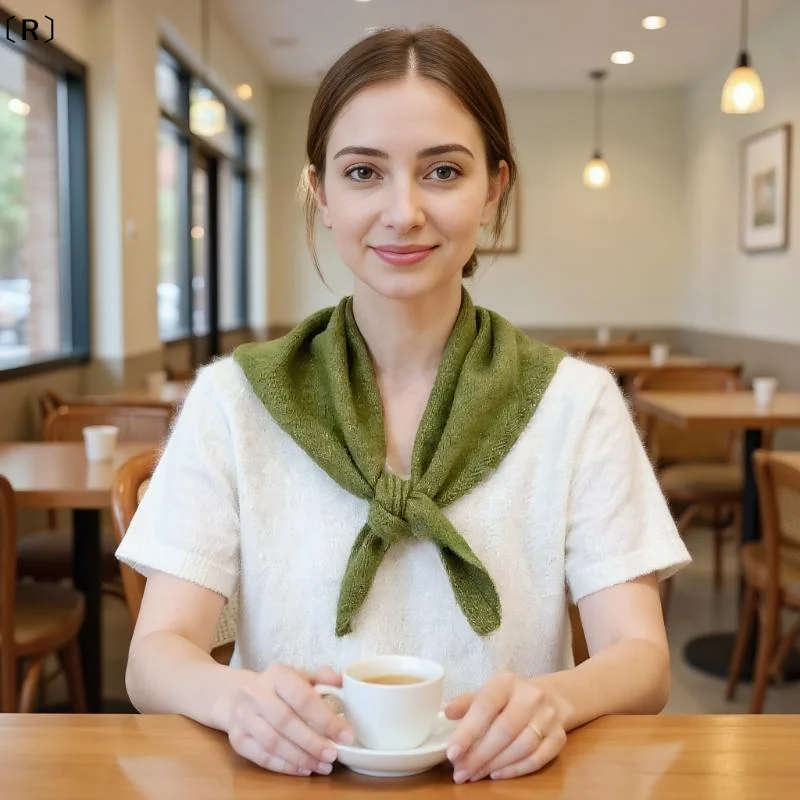 

〔R〕Korean Style Wool Knitted Triangular Scarf Women Headscarf Knitted Scarf Multi-functional Warm Knitted Scarf