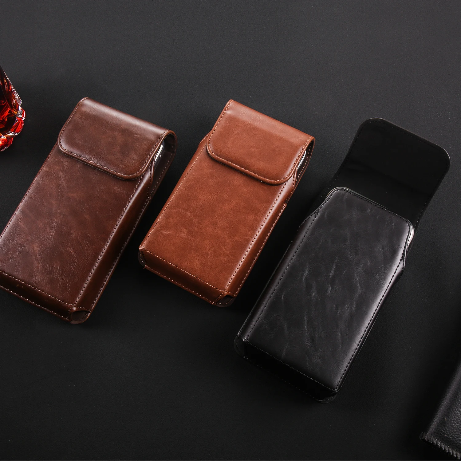 Kuh Leder Gürtel Clip Telefon Tasche Männer Taille Beutel Für Samsung Galaxy S24 Ultra S23 S22 S21 plus S20 FE Hinweis 20 Handy Fall Holster – Detail 28