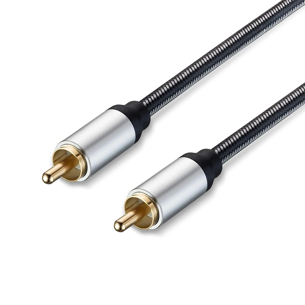 

Coaxial Digital Audio Cable RCA Male to Male HiFi5.1 SPDIF Stereo Braided Cord for Home Theater HDTV Amplifier Subwoofer Speaker