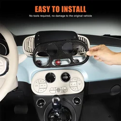 ABS Red Sticker for Fiat 500 2016+ Car Air Conditioning Adjustment Switch Button Frame Sticker Car Accessories