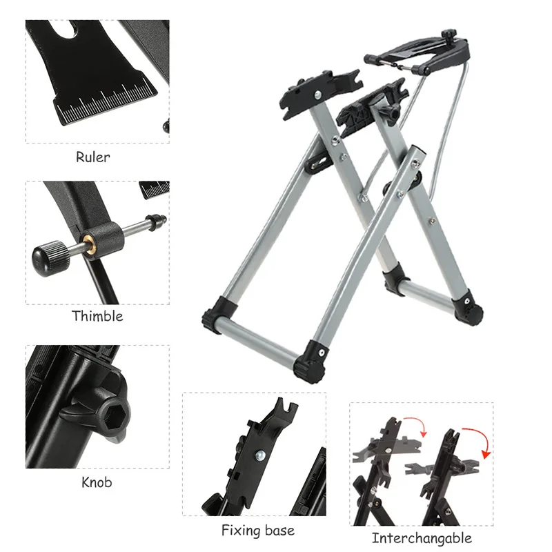 Bicycle Repair Rack, Bicycle Ring Adjustment Platform, Folding Mountain Wheel Set Calibration Ring Adjustment Platform