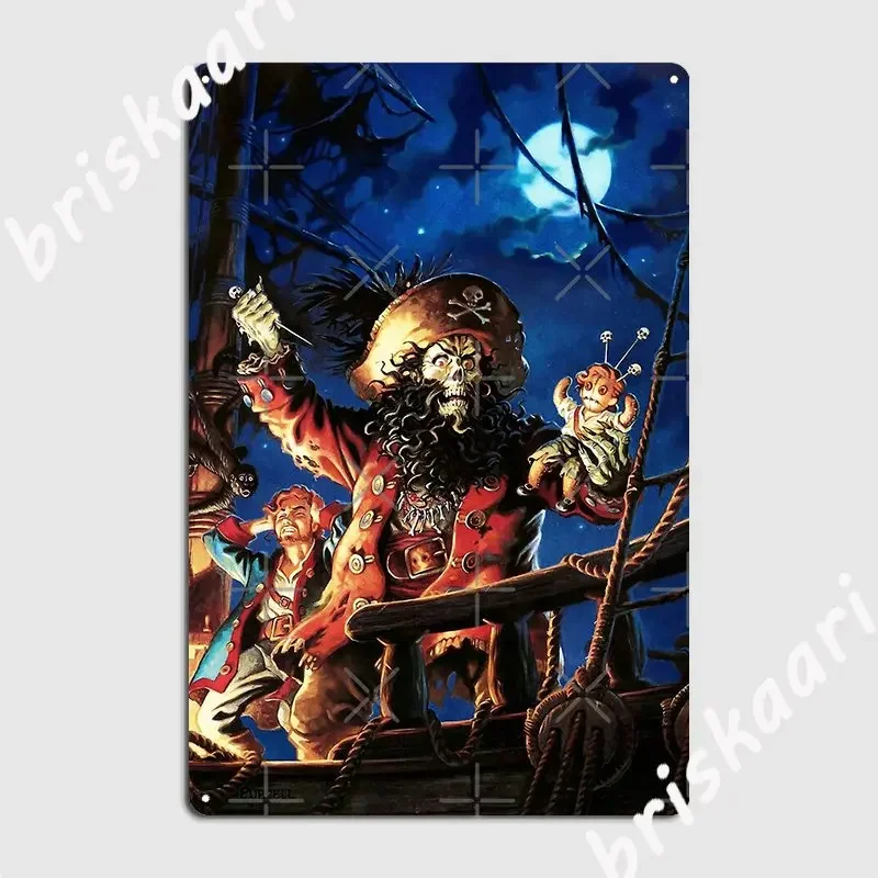 Monkey Island 2 Lechuck S Revenge High Contrast Metal Plaque Poster Personalized Living Room Painting Décor Tin Sign Poster