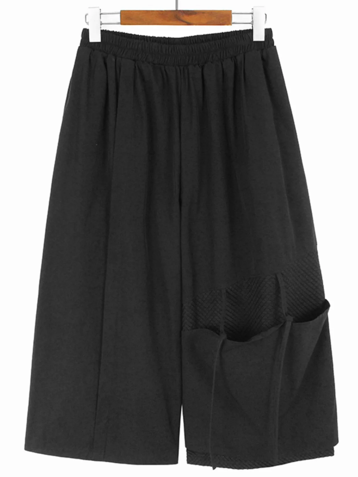 

Асимметричные широкие брюки женские свободного кроя, черные повседневные брюки с поясом, укороченные, весенняя новинка