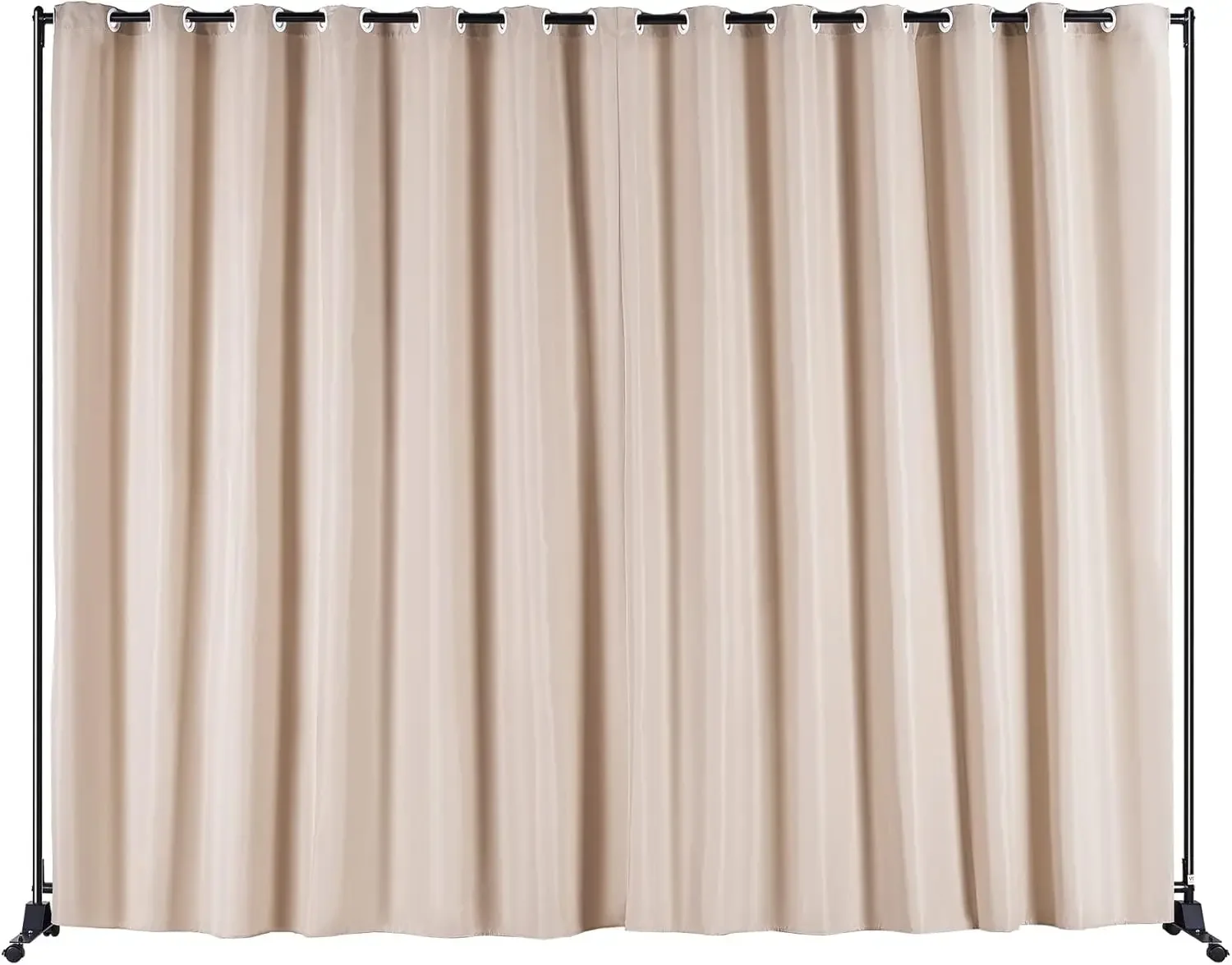 

Room Divider Panel, 8 ft x 10 ft Portable Panel Room Divider with Wheels Curtain Divider Stand