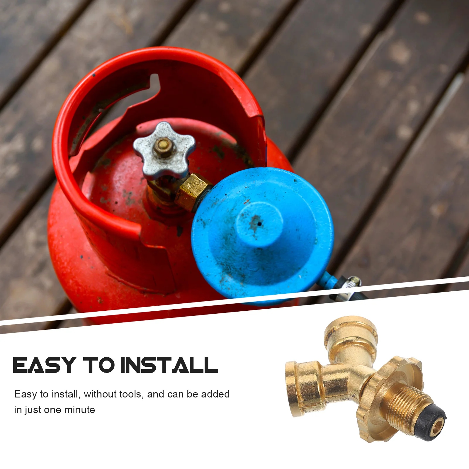 صمام تخفيض الضغط، رأس تحويل خزان الغاز النحاسي الصلب، مادة سميكة، سدادة مطاطية، محول أسطوانة البروبان المقاوم للتسرب #6