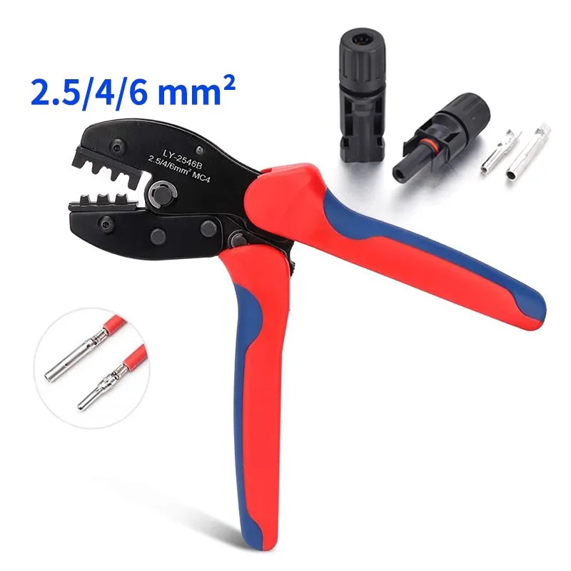 SN-2546B Solar PV Panel Crimping Tool Kit with Crimper Stripper Solar connectors Spanner Wrench for 2.5/4/6mm2(14-10AWG)