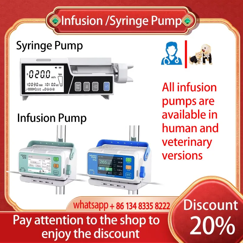 Stackable Type Human or Veterinary Use Syringe Pump Infusion pump LCD real-time Alarm Transfusion Heater