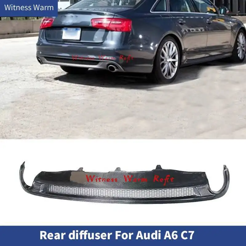 Pare-chocs arrière en fibre de carbone pour Audi, diffuseur de modelmicrophone, Audi Horizon C7 Sline, Style 2012, 2013, 2014, 2015, 2016 Frp