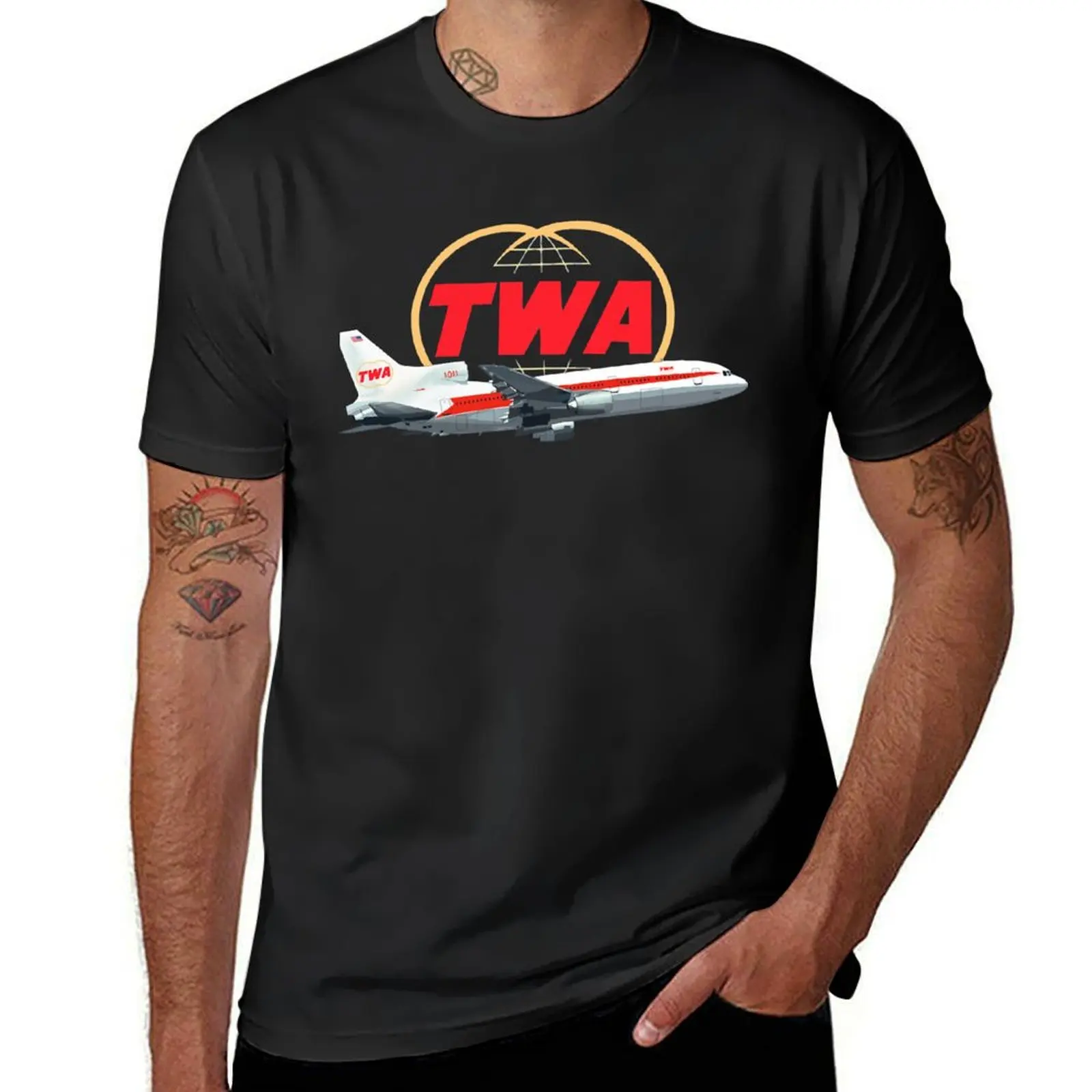 

TWA TristarLockheedClassic T-Shirt blanks cute tops summer tops big and tall t shirts for men