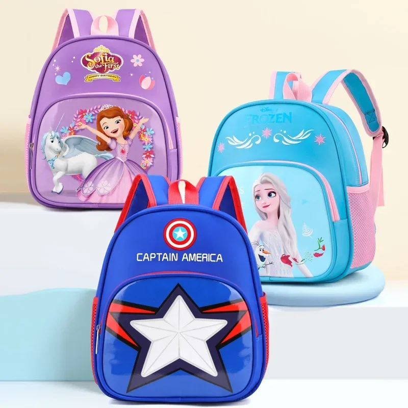 Disney princess Mickey mouse cars frozen primary bag szkolne Avengers plecak męski kreskówka Minnie torba na ramię