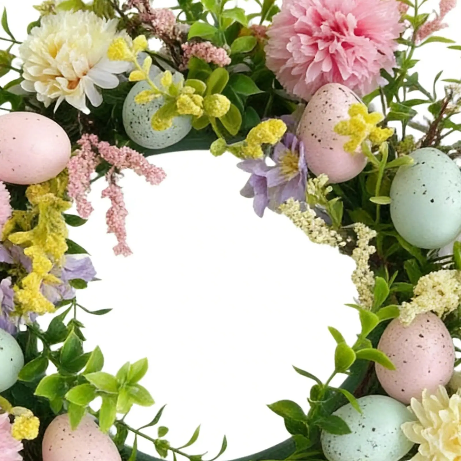 

Весенний дверной венок с разноцветными яйцами и маргаритками, гирлянда 40 см, искусственный пасхальный летний венок для дома, крыльца, окна, стены, праздничный декор
