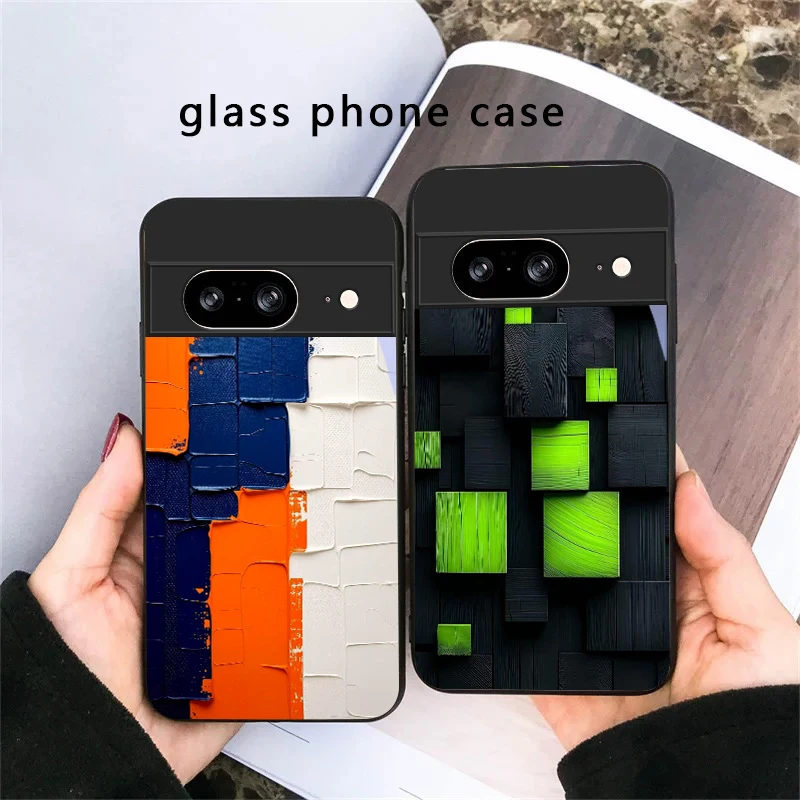 Animal Footprint Stone For Google Pixel 8 7 9 10 Pixel 10 Pro XL Pixel 9 Pro XL Pixel 8a 7a Pixel 7 Pro Black Glass Phone Case view 6