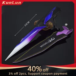 30cm Valorant Singularity Knife Visual Shine Version Metal Model with Holster Real Steel Katana Outdoor Training Knife Safe Toys