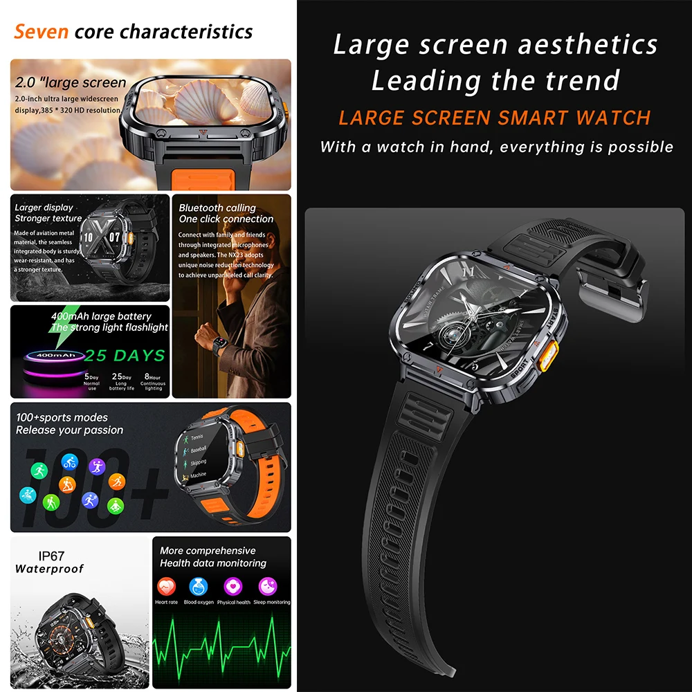 NX23 Bluetooth Calling Smart Watch 2.0