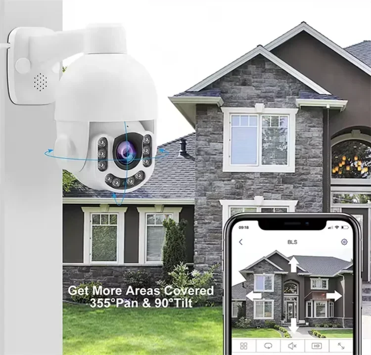 

Smart PTZ Camera Security Camera System With Speaker X Optical Zoom CCTV Home 8MP 5MP 2MP 60M IR Night Vision 4 POE Camhi APP