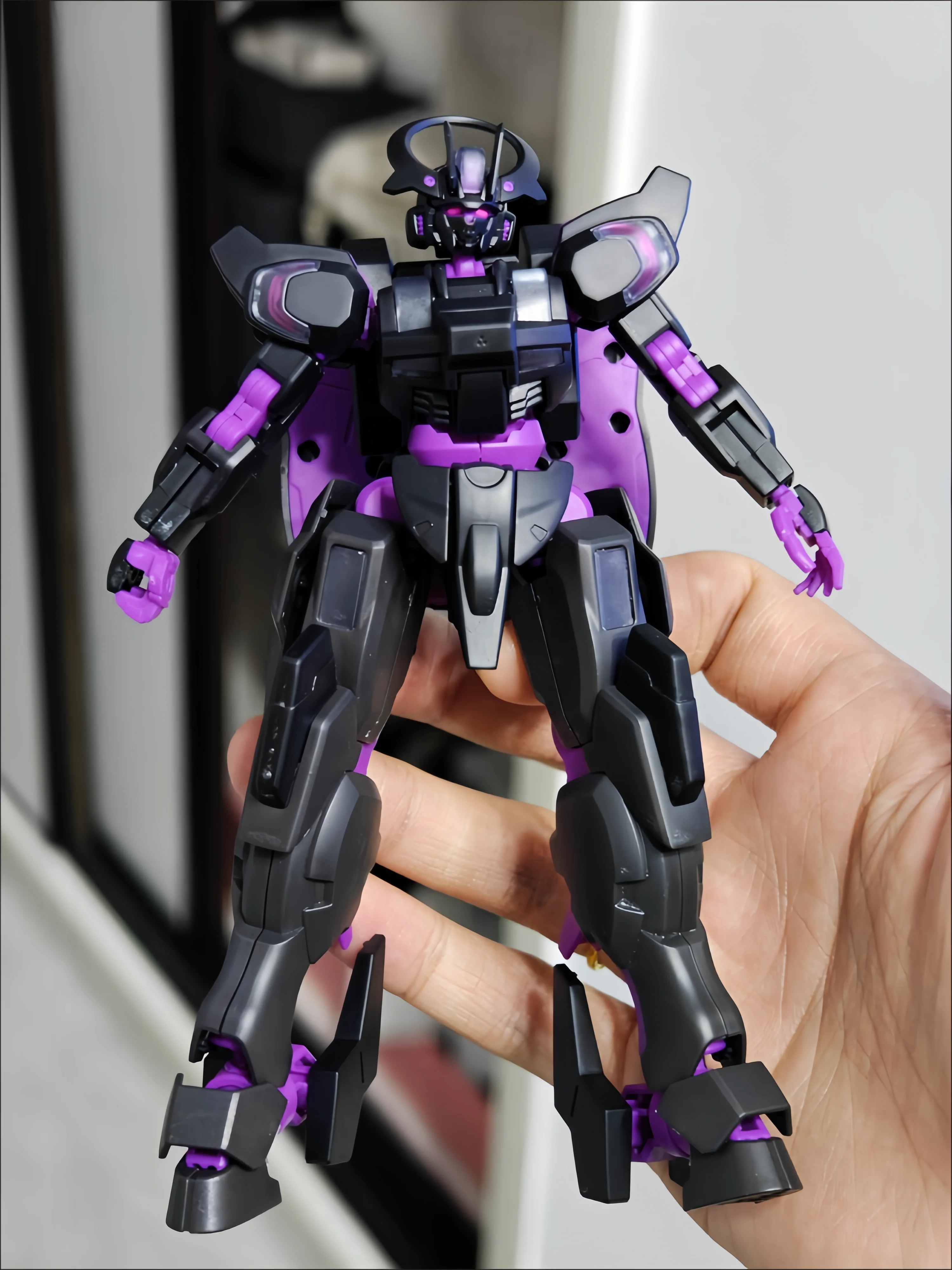 Hot Jimoshe Jms 모델 Hg 1/144 Schwarzette 네온 퍼플 조립 모델 고품질 소장 로봇 키트 모델 어린이 장난감 선물