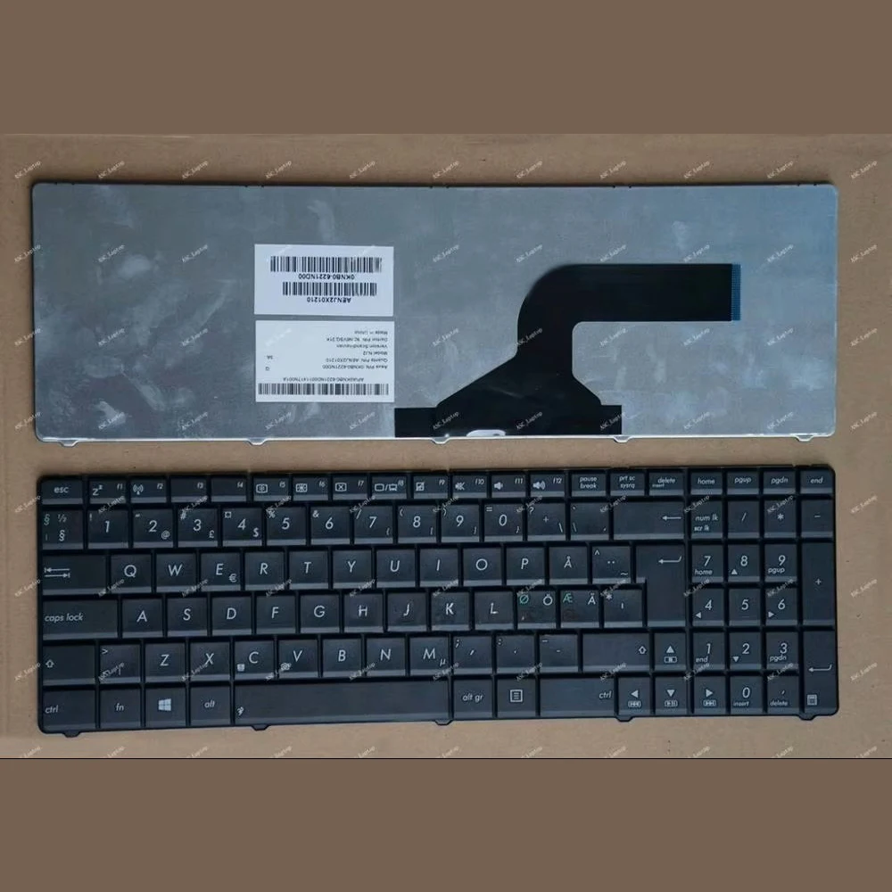 New DK Norwegian Swedish Nordic Finnish Danish Keyboard For ASUS N73 N73J N73JF N73JG N73JN N73JQ N73SM N73SV Black