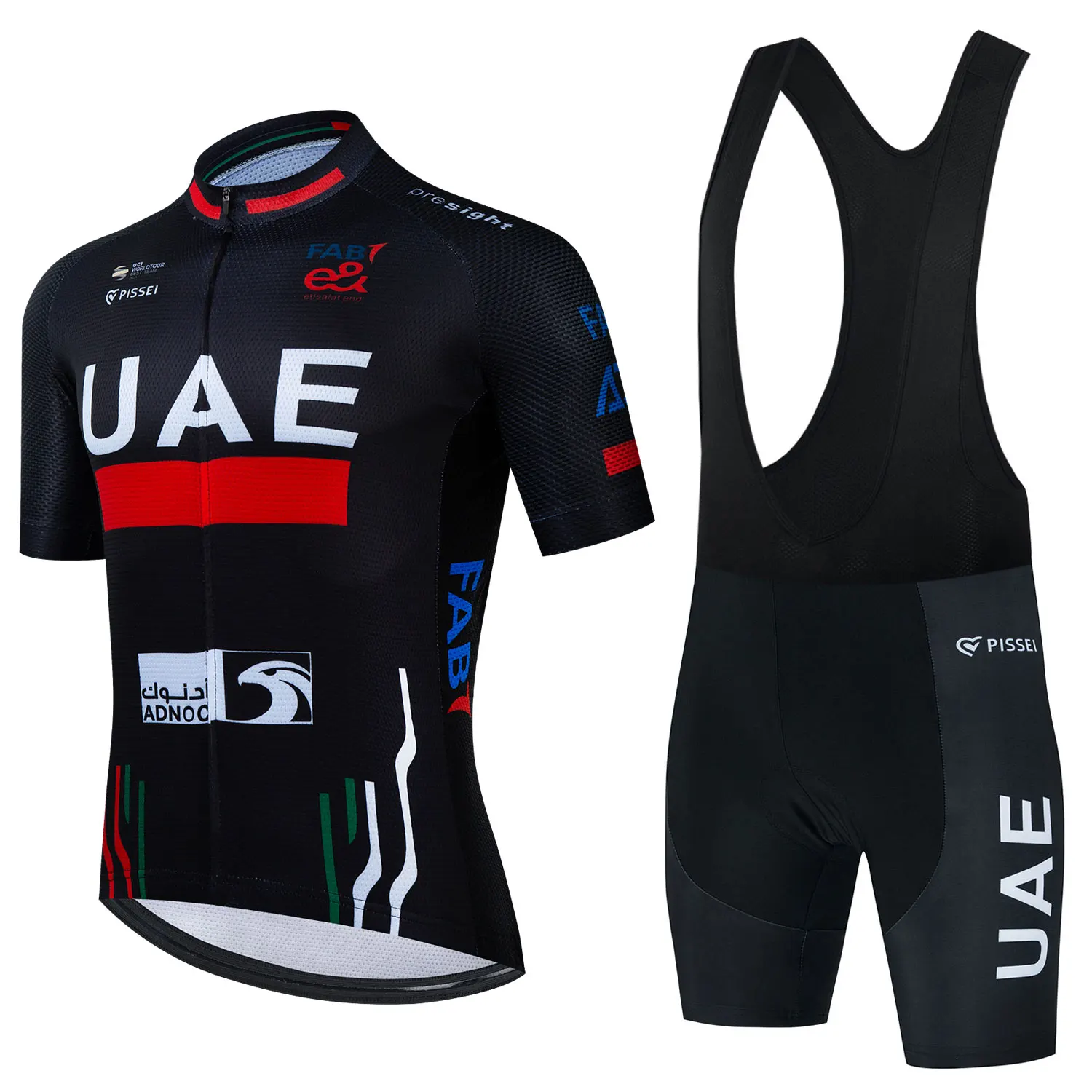 Uae Cycling Jersey Set Summer Men's Ropa Ciclismo Bicycle Cycling Clothing Breathable Mountain Bike Jersey Race Sportswear Suit