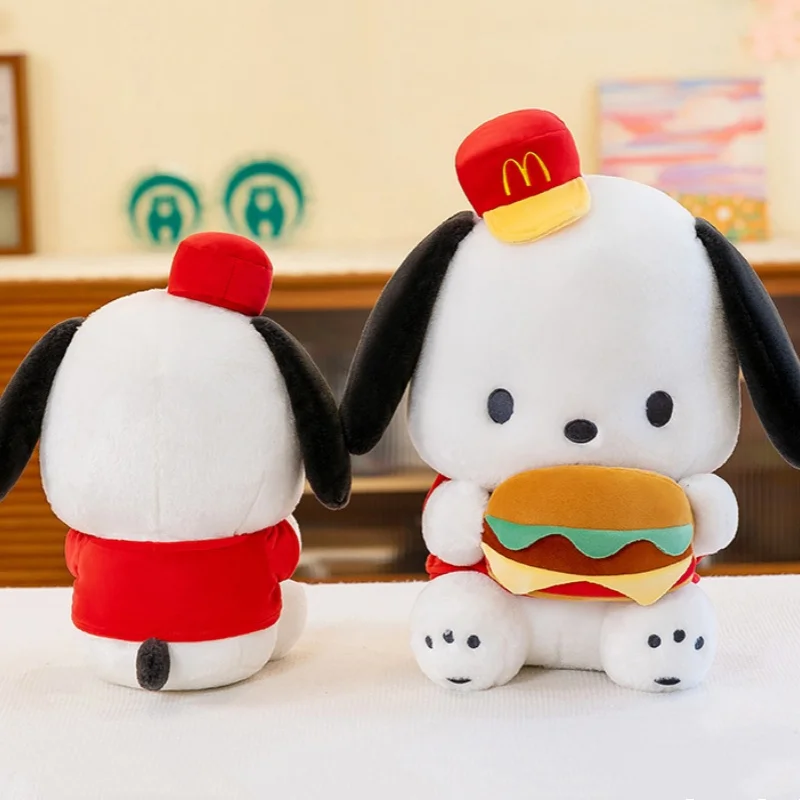 Hamburger Pochacco Stuffed Toys Plushier Soft Throw Pillow Plush Dolls Home Car Plush Decoration Boys Girls Stuffed Doll Gift