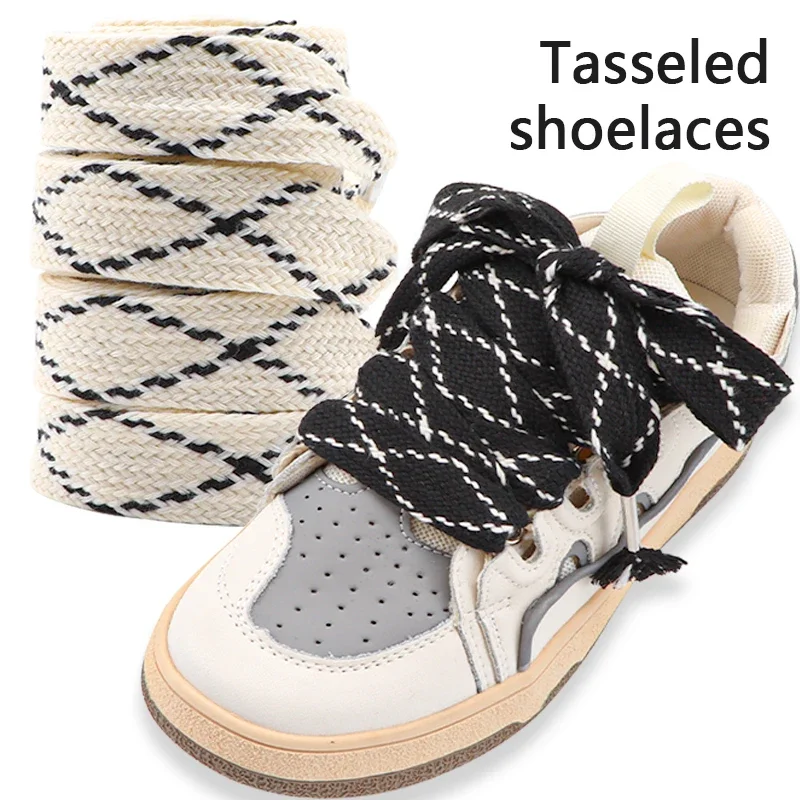 New Black White Rubber Band for Shoes Laces 2.5CM Widened Shoelaces for Sneakers Casual Shoes Slippers Decoration 120CM/140CM