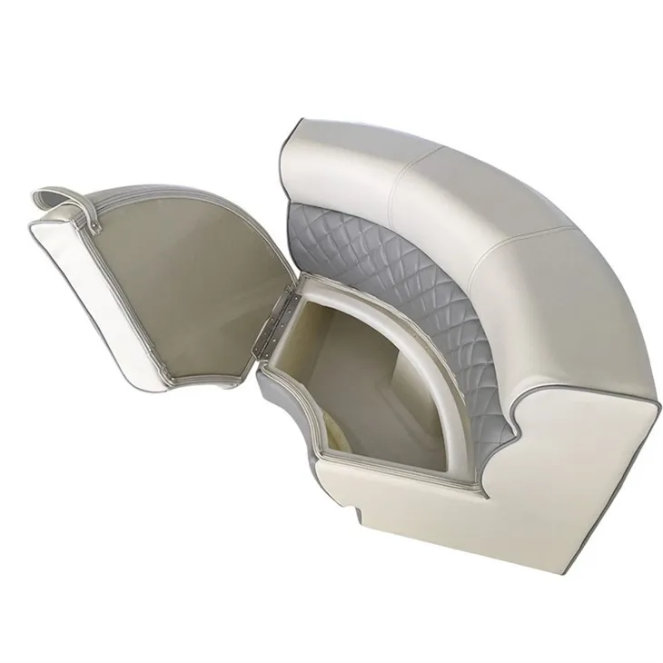 Classic Pontoon Boat Seat Bench with Cup Holder Corners Marine-grade Vinyl 71x68cm for Marine Supplies
