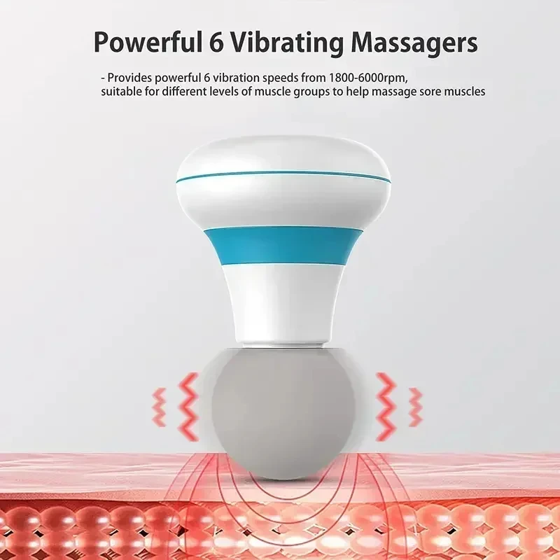 Mini Portable Massage Gun Deep Tissue Percussion for Athletes Body Back Pain Relief Handheld Muscle Massager