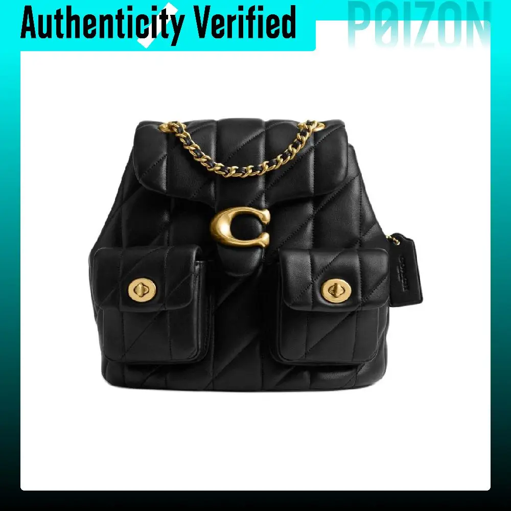 COACH Tabby Quilting Sheepskin Backpacks Small Women's Black CU076-B4BK