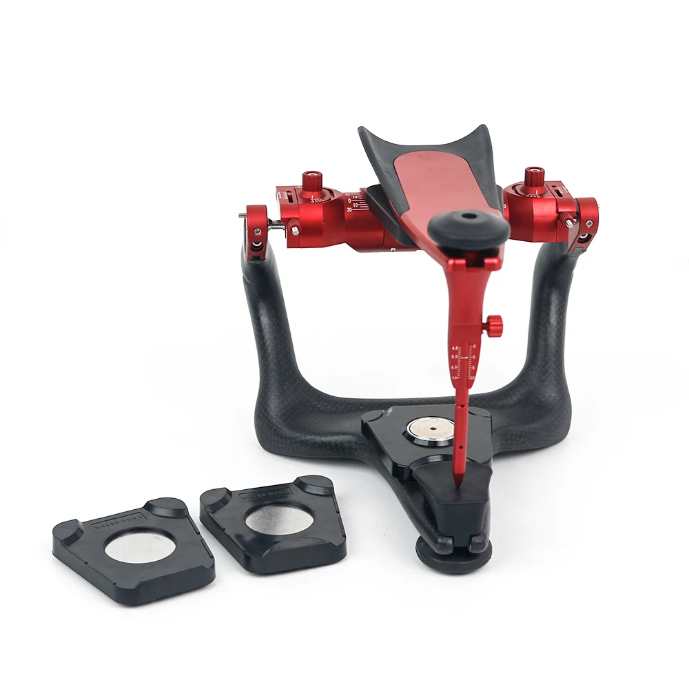 1set Dental Laboratory Arcon Type Articulator CR Full Adjustable Carbon Steel Red Bule Black Golden Color Articulador