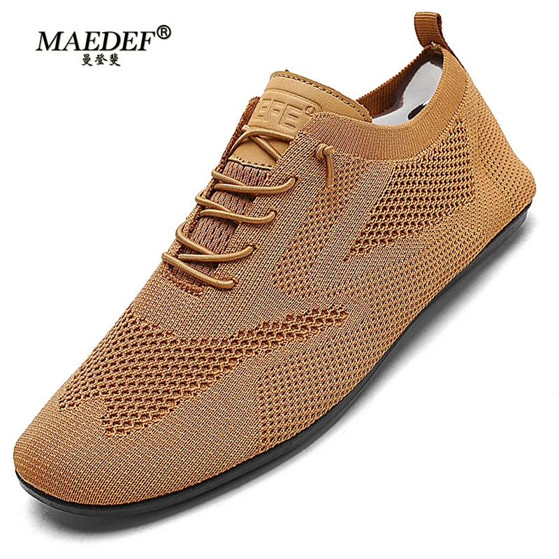 

MAEDEF Men Mesh Loafers Driving Moccasins High Quality Flats Walking Shoes Breathable Non Slip Casual Loafers Summer Men‘s Shoes