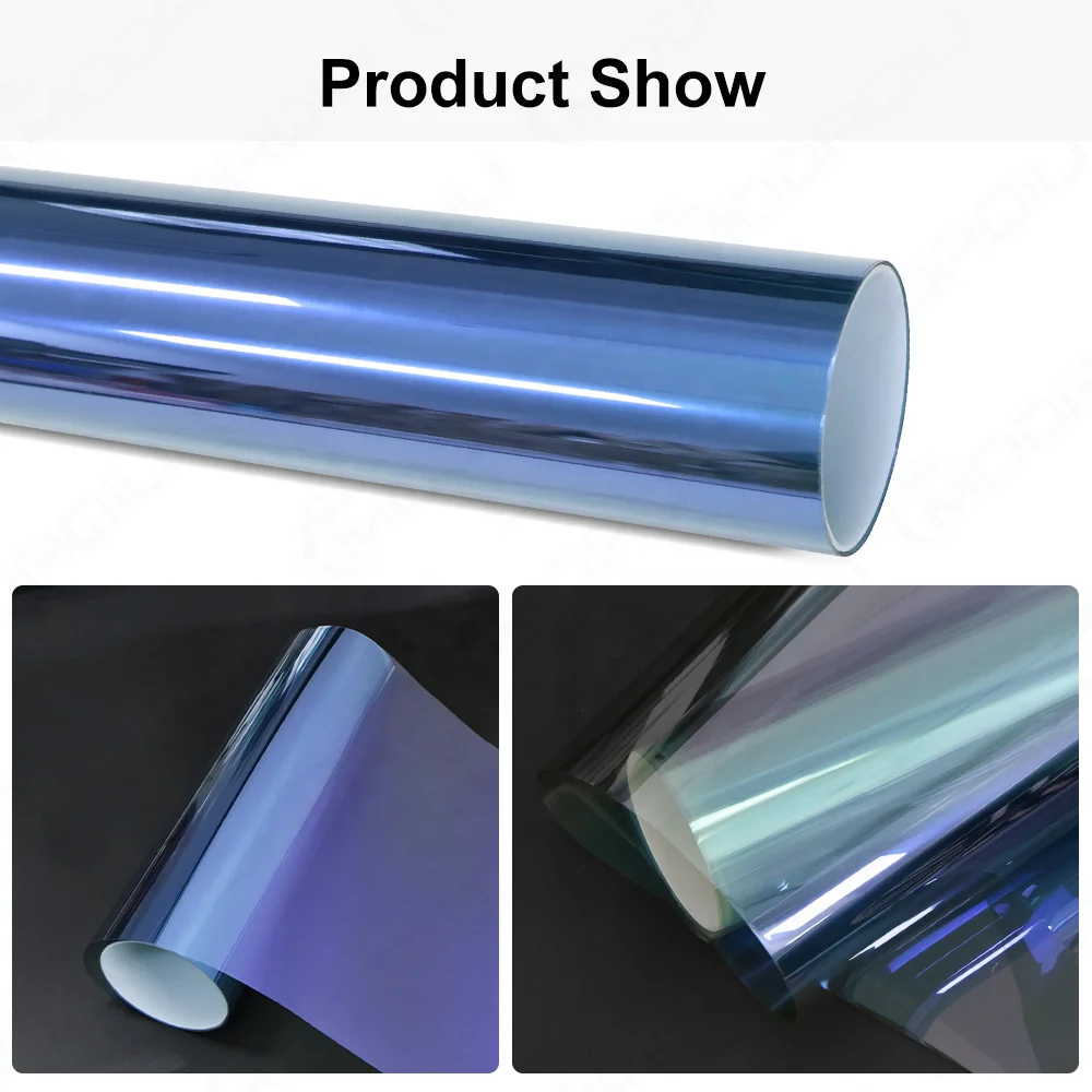 الجملة الحرباء ويندوز تينت فيلم الإطارات الأرجواني VLT 75% اللون تغيير رؤية فائقة الوضوح سيارة الشمسية 2mil الحرباء تينت فيلم #1