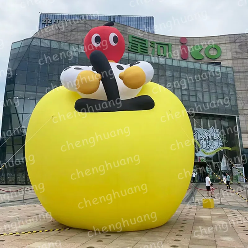 

Inflatable apples, fruit-type air models, dolls lying on apples, outdoor square activity decorations