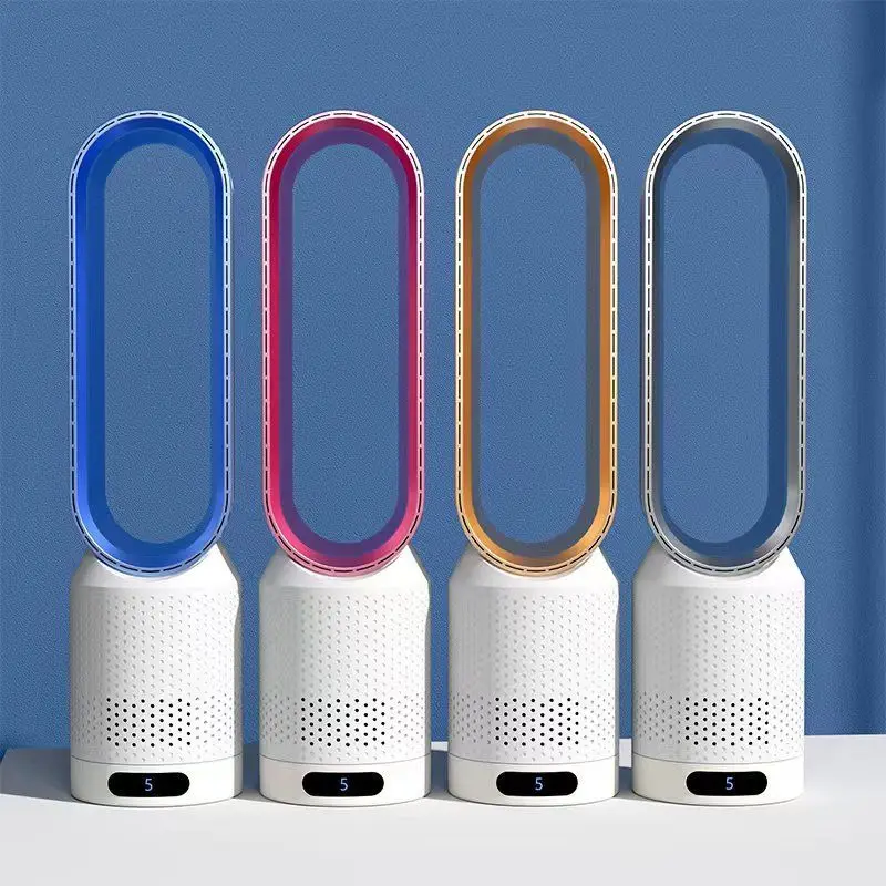 

household floor circulation purifying air desktop remote control Cooling and heating bladeless fan household silent electric fan