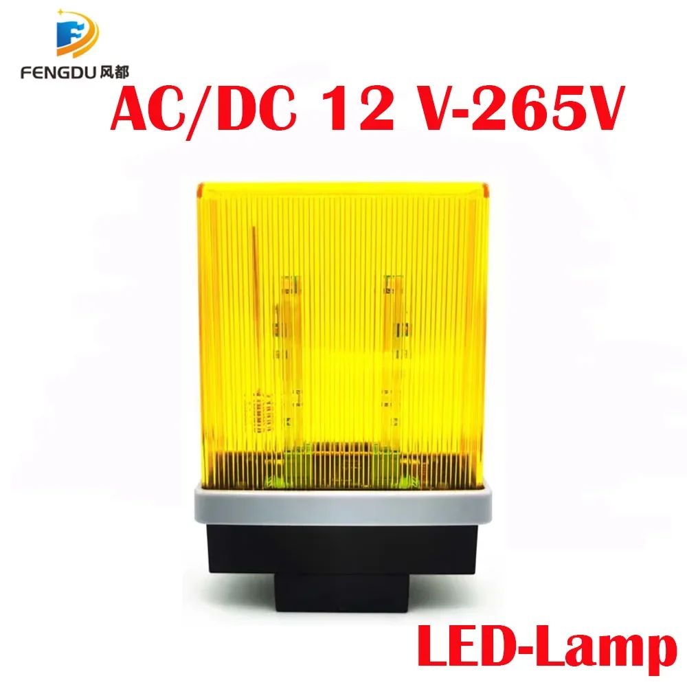 

12-265V AC/DC Outdoor LED Signal Alarm Light Strobe Flashing Light Wall Mount Emergency Warning Lamp for Gate Opener