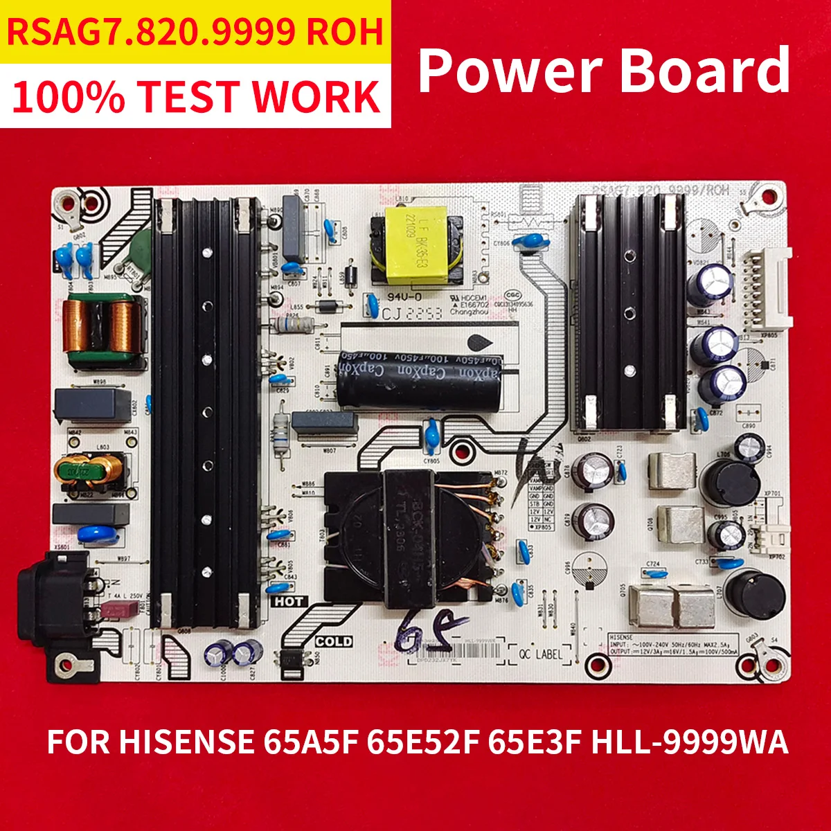 

Good Test RSAG7.820.9999 ROH Power Board for 65A5F 65E52F 65E3F 65A66G LCD TV 55A7GQTUK HLL-9999WE