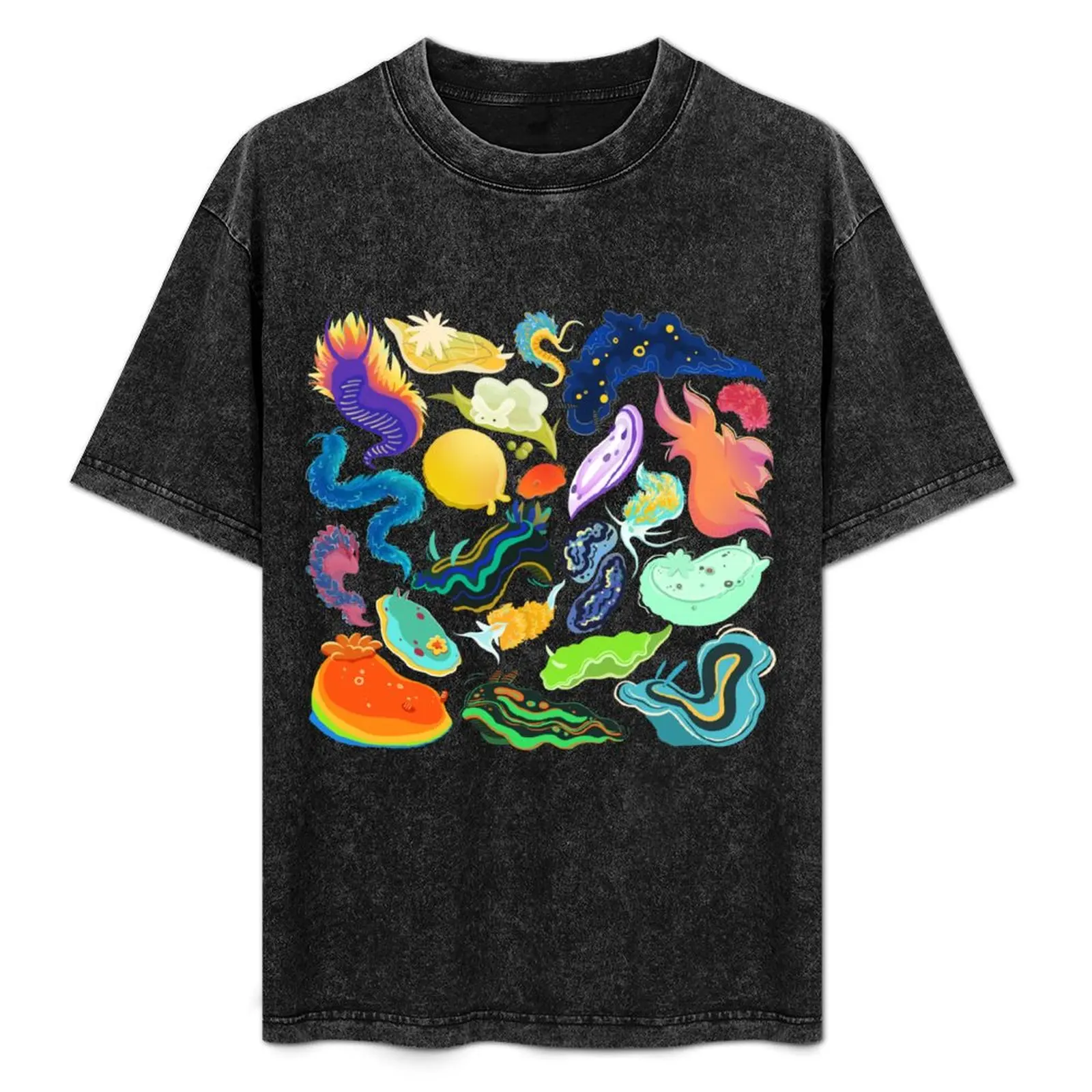 

Nudibranch Sea Slugs Design T-Shirt Plus Size Solid Color T-Shirt