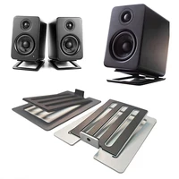 CCA12⚡1 par de soportes de altavoz de escritorio que mejoran efectos de sonido espaciales absorción de golpes para soporte de Audio de mesa altavoz de computadora