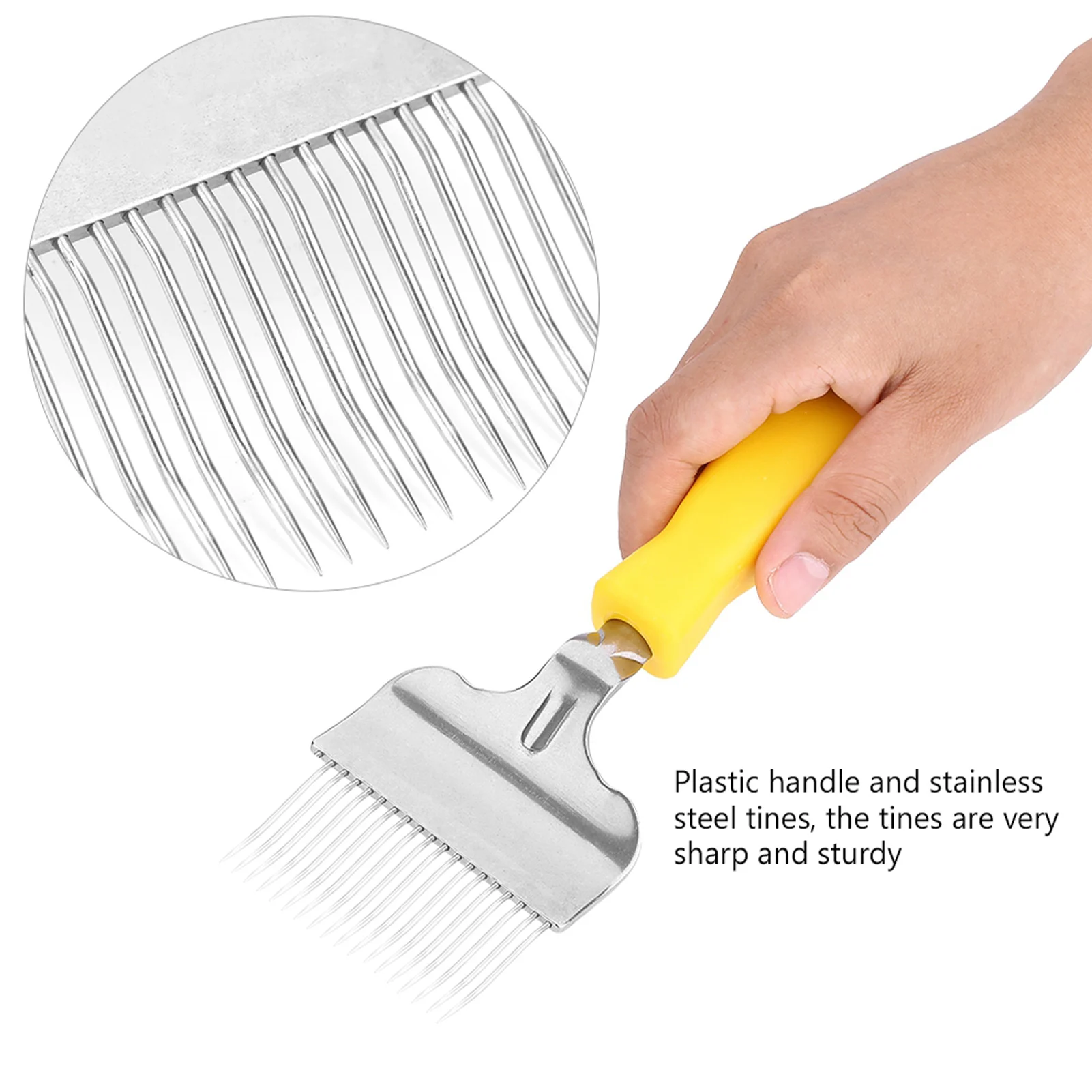 Uncapping Fork Hive Bee Keeping Stainless Steel Honey Comb Beekeeping Tine Uncapping Fork Hive