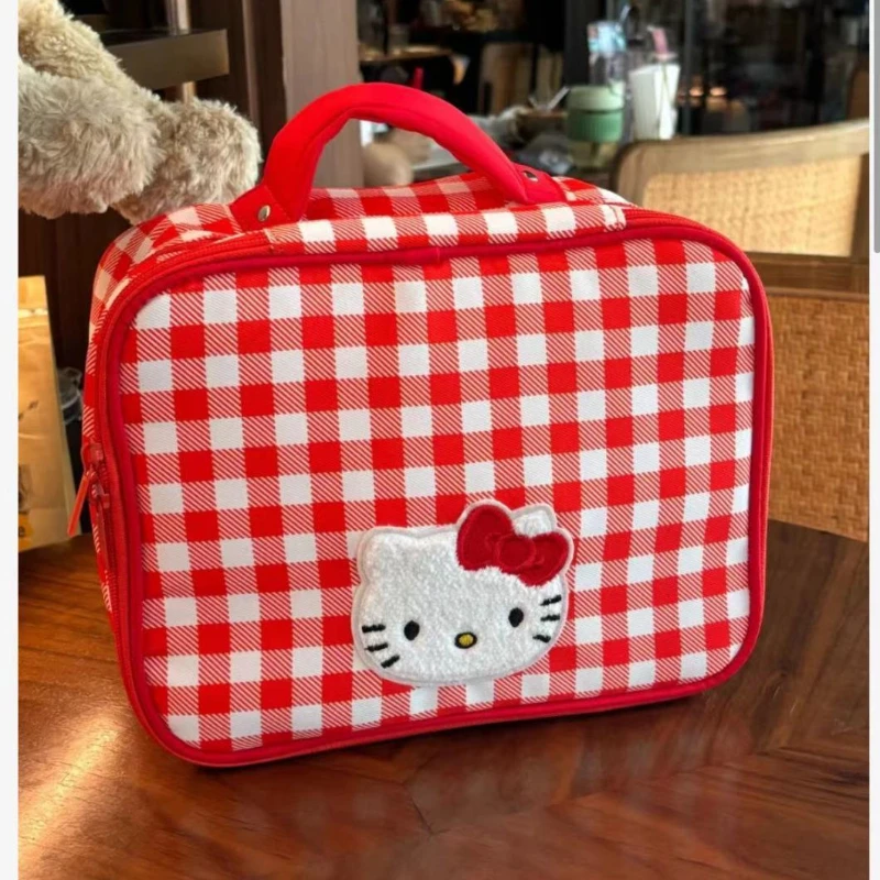 

Sanrio Hello Kitty Cosmetic Bag Portable Large-capacity Cosmetic Storage New Travel Toiletry Handbag Girl Birthday Gift