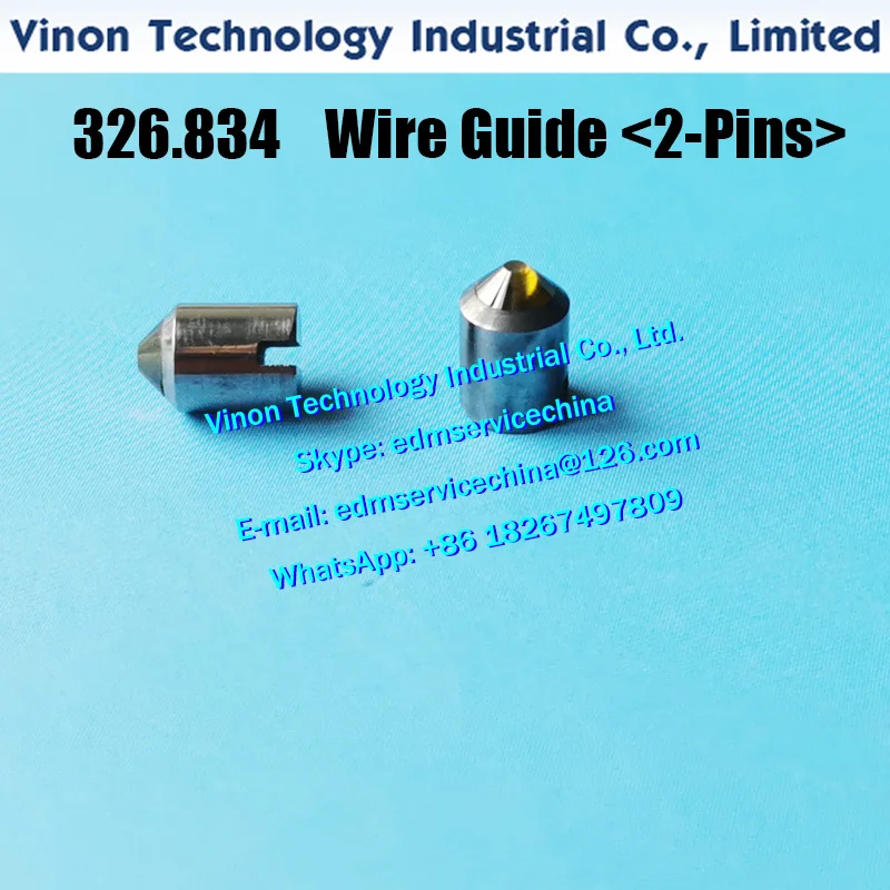 (1 Set) edm Wire guide set 326.834 upper & lower of 2 pins 326.834.9 for Agie Challenge,Classic,Progress 590326834, 590.326.834