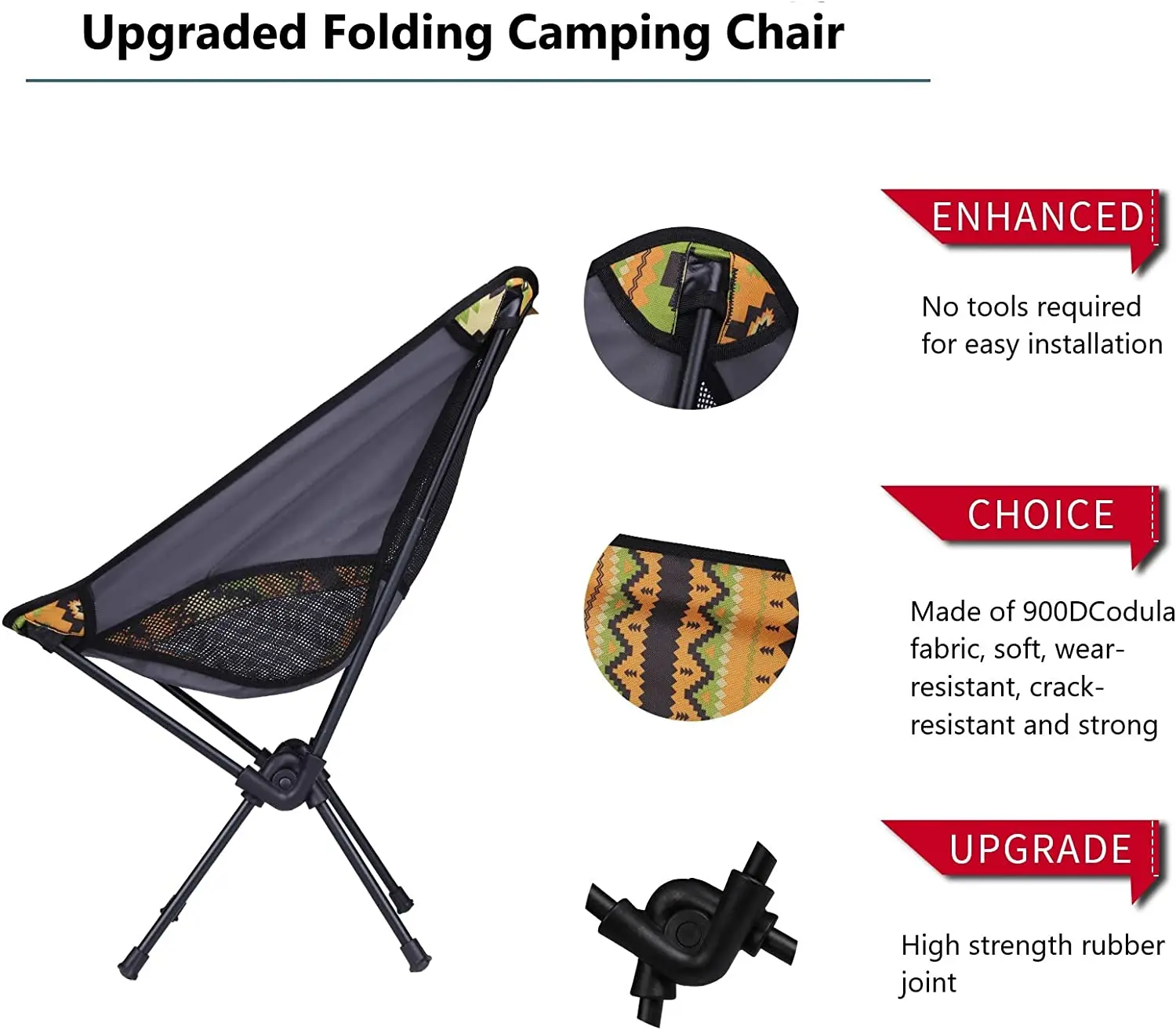 Portable Compact Camping Chairs, Foldable Camping Chairs Ultra-Light, Ultralight Camping Chair Lightweight Backpacking Chair Hik