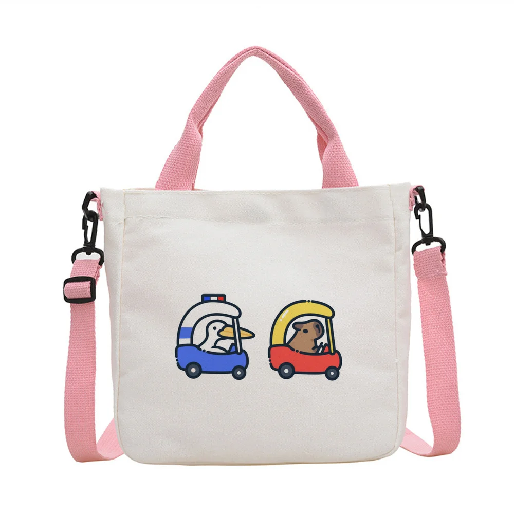 Capybara tote bag grocery shopper shopping canvas  reusable woman