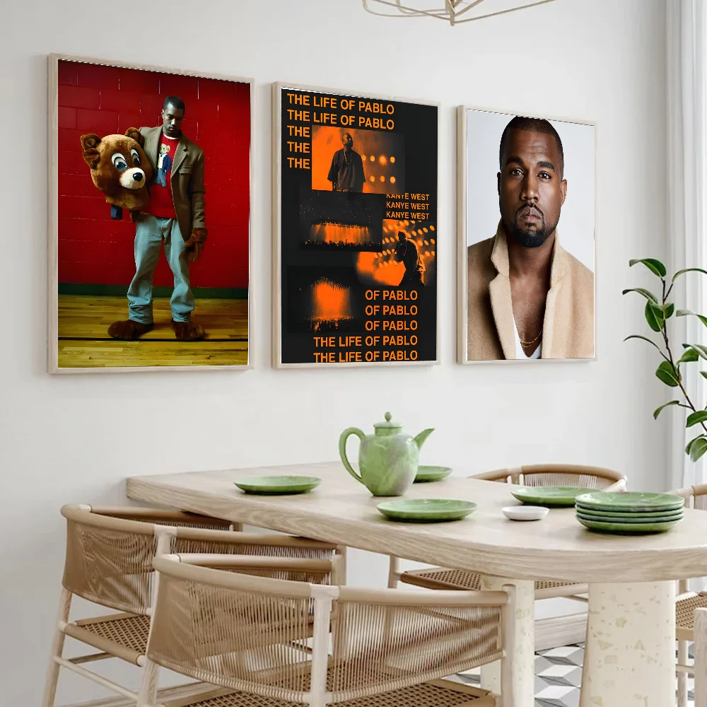 Babaite Kanye West Kanye Star Poster Kraft Club Bar Paper Vintage Poster Wall Art Painting Bedroom Study Stickers