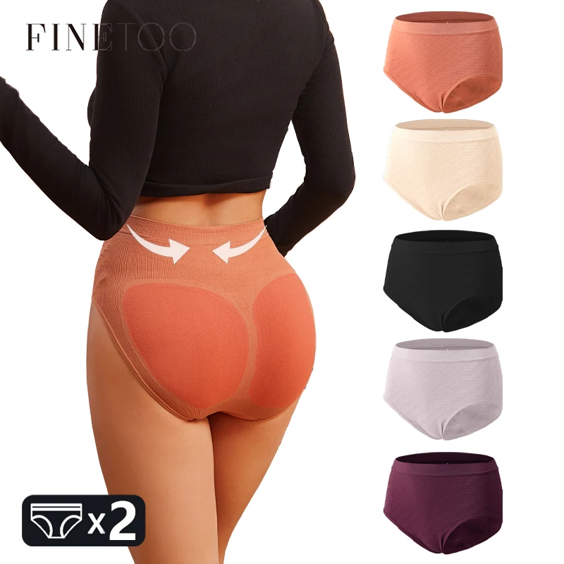 FINETOO-moldeador de cintura alta para mujer, ropa interior adelgazante, tangas transpirables de Control de barriga, bragas de entrenamiento de cintura, S-XL