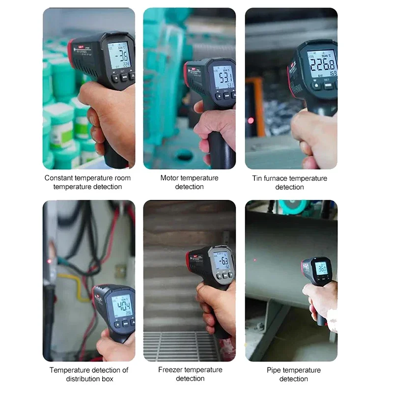 UNI-T Infrared Digital Thermometer UT306S Non-contact Temperature Meter Contactless Gun -50-500 Environmental Instruments