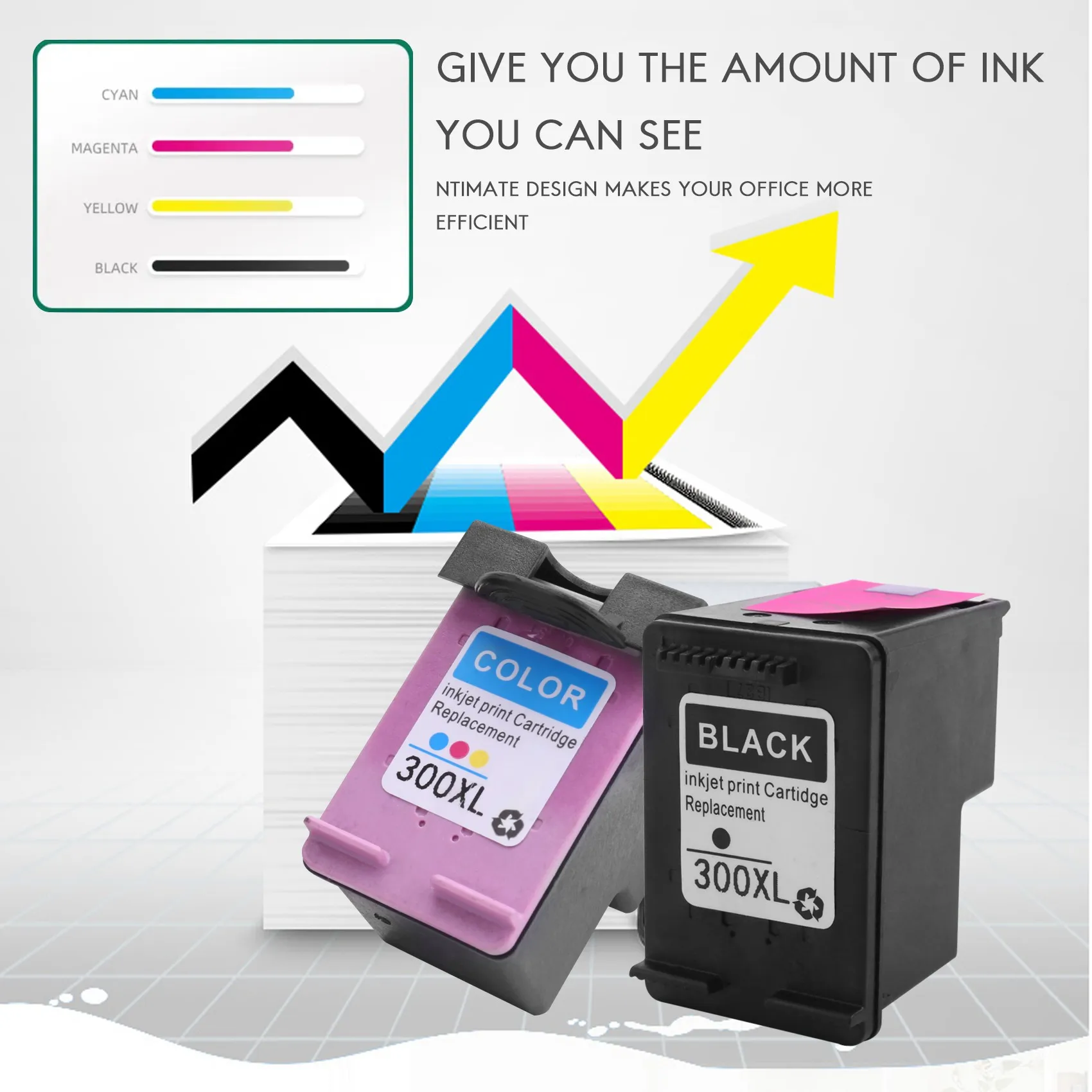 خرطوشة حبر متوافقة مع GOB-oMagnetic 300Xl لـ Hp300 لـ Hp 300 Deskjet F4500 F4580 F2420