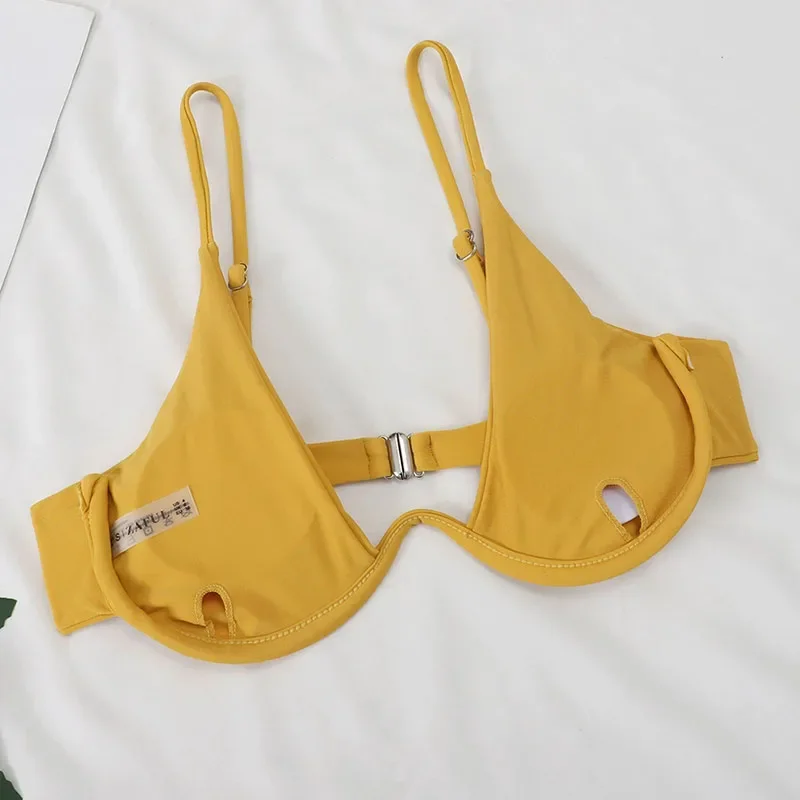 Sexy Bügel-Bikini für Damen, fester Push-Up-BH, Tanga-Badeanzug, 2025, zweiteiliger Badeanzug, hohe Taille, Strandbadebekleidung, brasilianisch
